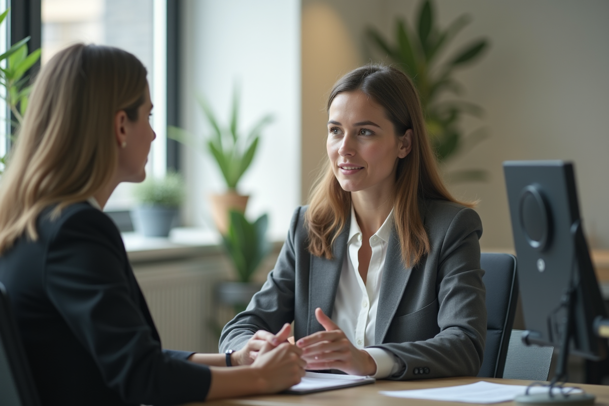 Femme en entretien d