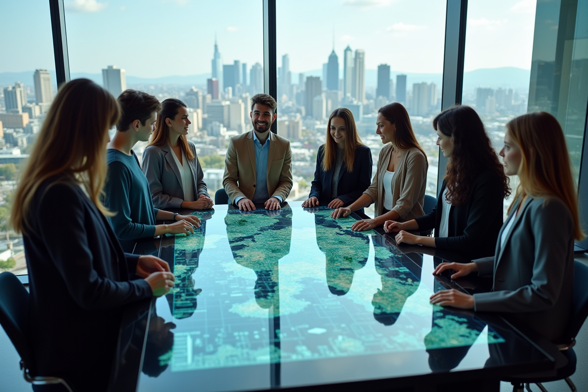 Jeunes adultes discutant autour d